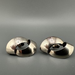 Vintage Sterling Silver Modernist Earrings Abstract Sculptural Screw Back MCM