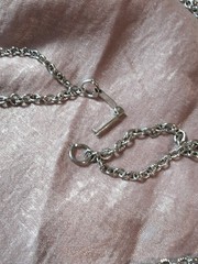 Vintage Silver Tone 56in Double Strand Chain Necklace. Double Or Triple It Up