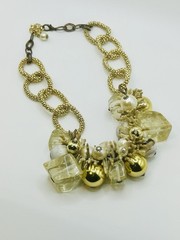 Vintage Maximalist Acrylic Beaded 24” Necklace Jewelry Statement Piece Estate