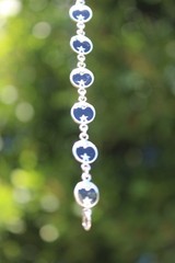 Vintage Sterling Silver 925 Celestial Bracelet Stars Moon Black Enamel