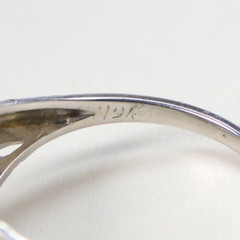 Antique Art Deco Engagement 19K White Gold Ring Size 5.75 UK-L EGL USA