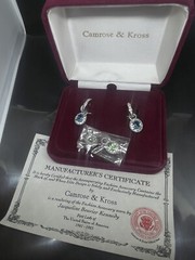VTG JBK Jacqueline Bouvier Kennedy Reproduction Convertible Earrings w/Box & COA