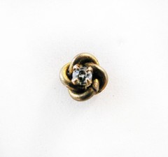 Neat Little Vintage Gold Filled Rhinestone Shirt Stud Button Link