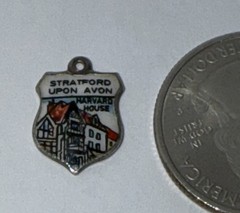 Vintage Harvard House in Stratford-upon-Avon Silver Travel Bracelet Charm