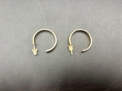 J+I Artisan Crafted 14K Gold-Filled Hammered Flat Hoop Earrings