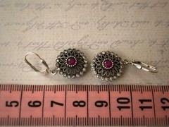 Royal Estate Jewelry Vintage Earrings Ruby Sterling Silver 925 Eastern European