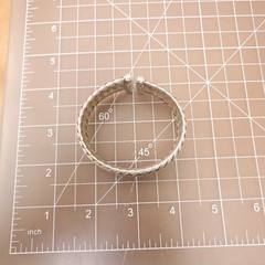 VicenzaSilver bracelet JCM sterling silver 925 woven cuff DMQ accents 6.75 in