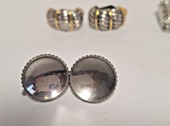 Lot of 6 Pairs Vintage Unbranded & 1 Branded Sterling Silver Fashion Earrings