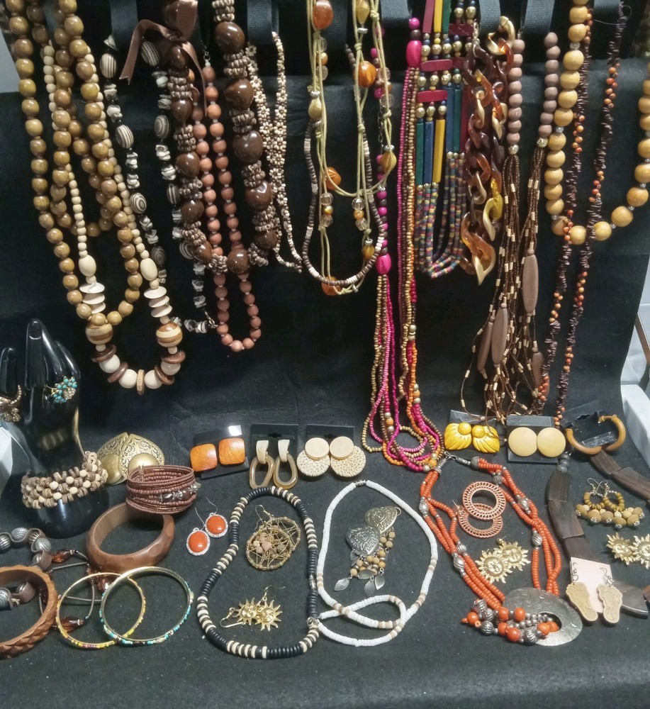 Boho Costume Jewlery Lot Necklaces Bracelets Earings and More Vintage to Now