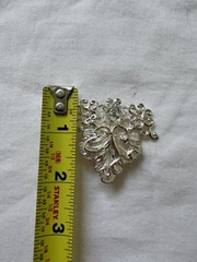 Angels of Love Wisdom Brooch Pin Crystal Silver Tone w Card Kingwood TX 1994