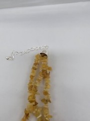 Jay King Tigers Eye Necklace 3 Strands Yellow Opal Nuggets Sterling Silver NIB