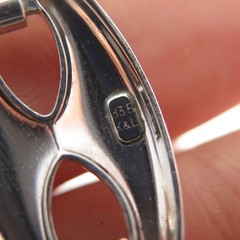 KARL LAINE 835 Silver Vintage Modernist Anchor Mariner Link Bracelet 7.5″
