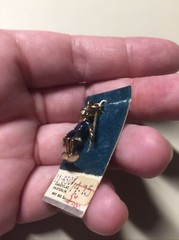 Vintage 1960s Griffith Sterling Karatclad 3D Skier Charm NOS