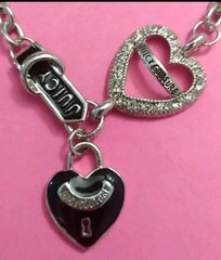 Vintage Juicy Couture Bracelet Black And Silver Charms