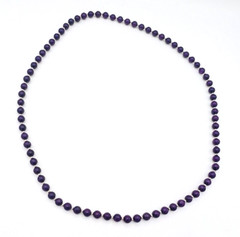 Vintage Beaded Purple Amethyst Necklace 30 in