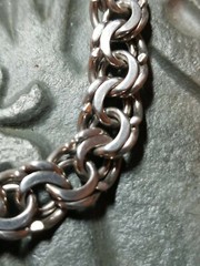 Heavy Duty Double Link Sterling Silver Charm Bracelet Chain 7″ 20 grams Unisex