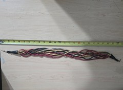 Vintage Multi Strand Beaded Necklace Signed Casual Corner Boho Tribal Wood Beads