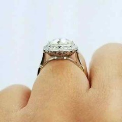 2.50Ct Old European Cut Lab Craeted Diamond Art Deco 925 Silver Engagement Ring