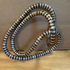 Vtg 16″ Silver Unisex Snake Chain Style Flexible Versatile Necklace~ No Clasp ~