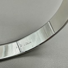 Monet Bracelet Womens Silver Tone Vintage Textured Star Bangle Jewelry 7 Inches