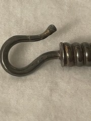 VINTAGE BROWN BRAIDED LEATHER CHOKER WITH PEWTER LIKE METAL LOCK