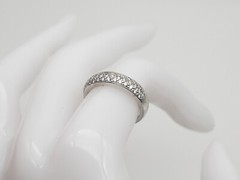 Designer $6000 1.50ct Pavet Set VS F Natural Diamond Platinum 6mm Band Ring 10g