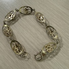 Vintage AMCO Cameo Filigree 1/20 14k Gold Filled Bracelet 7”