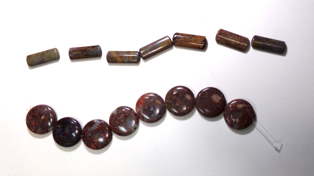 Natural Stone Bead Strands 35mm & 15x40mm Jewelry Making Lot AH45