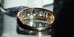 10k yellow gold ring 1.00ct natural tanzanite size 6 band vintage 2.15gr N3511