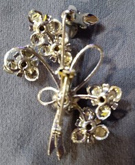 Vintage Beautiful Flower Rhinestone Brooch Pink White Blue Yellow Green Special