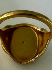 Vintage Avon Cloisonne Flower Gold Tone Ring