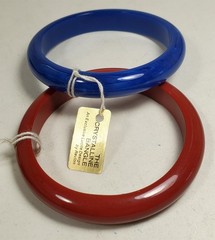 rare set of 5 CRYSTALLINE Bangles. Limited promotional colorful bracelets