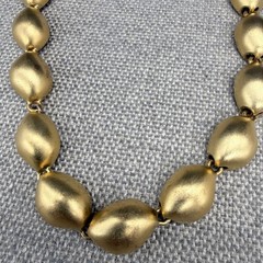 Vintage Necklace Matte Gold Tone Links 16 Inches Classic
