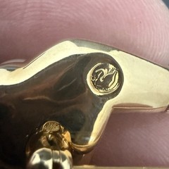 Vintage Retired SWAROVSKI Swan Signed Pave Crystal Faux Pearl Golf Club Brooch