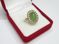 Vintage USSR sterling silver ring 925 star, nephritis, 4,74 gr, ring size 5.