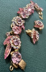 BREATH-TAKING GORGEOUS VINTAGE JULIANA BRACELET EARRINGS SET EXCELLENT CONDITION