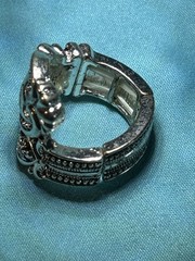 Amelia Silver Plate Vintage Mixed Lot: 9 Rings & Bracelets Silver Plate Metal