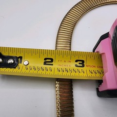 Vintage Gold Tone Wide Omega Choker 17″ Necklace Snake Egyptian Style Bold 80s