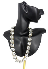 J Crew Anna Wintour Necklace Georgian Collet Riviere Rivoli Crystal Brulee Vtg