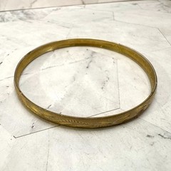 Vintage Bangle 14K CH Mexico Gold Etched Bracelet Floral Engraved 8″ Y2K Retro