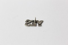 Deadstock Vintage YES Logo Metal Pin Pewter Steve Howe Alan White