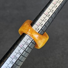 Vintage Chunky Egg Yolk Butterscotch Yellow Lucite Resin Dome Ring Size 5
