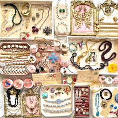 Julianas Art Deco Garnets Kramer Weiss Glowers Vtg SETS Rhinestone Jewelry Lot