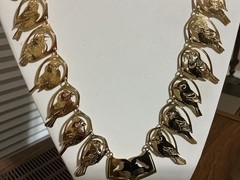 Wild Bryde Field Guide Song Bird Watcher Necklace Gold Tone Rare Vintage 25″