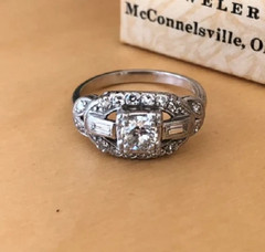 Fine Bright Old European Cut Moissanite Wedding Women’s Fine Ring 925 Sliver