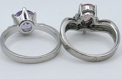 Vintage Ring Lot 5 Pc Estate Rhinestone Crystal Costume Wearable Craft Harvest