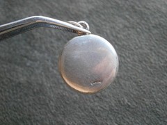 Mother of Pearl Sliding Vintage Sterling Silver Locket Charm Pendant 4.4g
