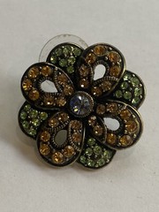 Vintage Signed LaVintage Clip On Rhinestone Earrings