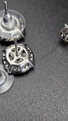 925 Sterling Silver Diamond & Sapphire Earring Collection – 4 Pairs – 11.27g