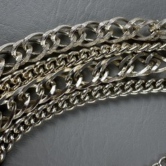 Vintage ART Arthur Pepper Necklace Gold Tone 5 Strand Chain 13-18″